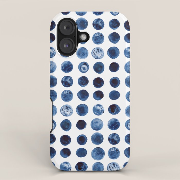 Blueberries | Watercolour Pattern iPhone Case