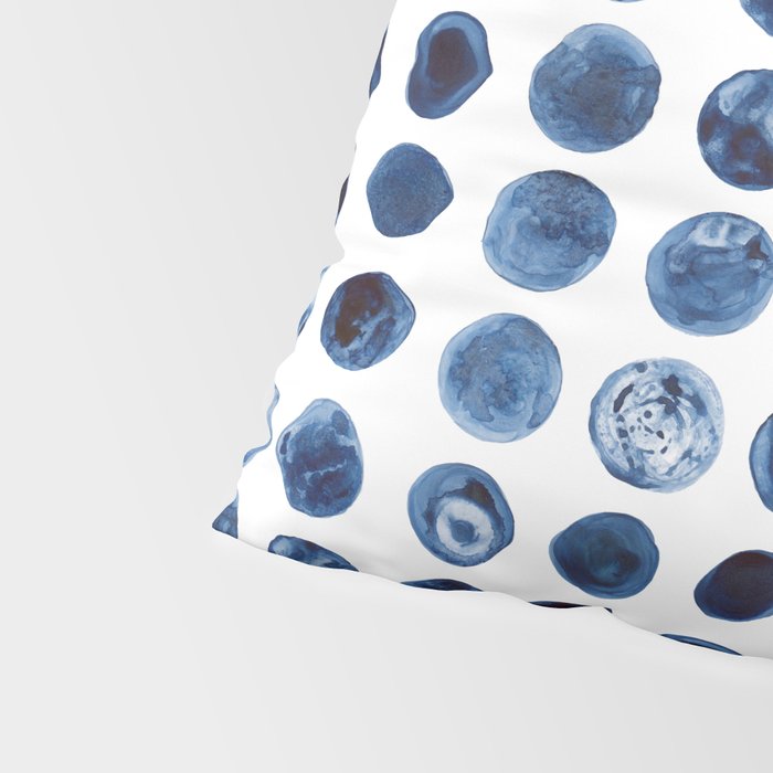 Blueberries | Watercolour Pattern Pillow Sham Gallery Image 4