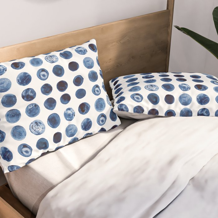 Blueberries | Watercolour Pattern Pillow Sham Gallery Image 2