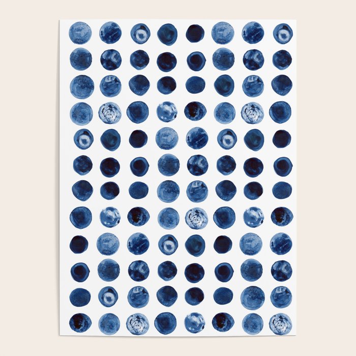 Blueberries | Watercolour Pattern Poster Gallery Image 4