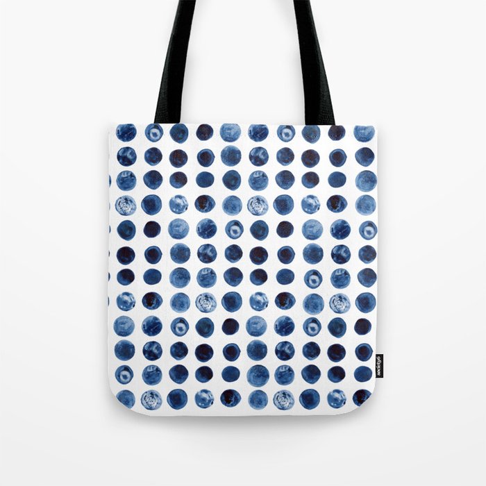Blueberries | Watercolour Pattern Tote Bag Gallery Image 1