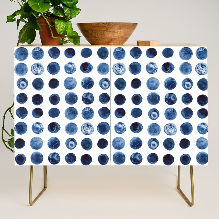 Blueberries | Watercolour Pattern Credenza Gallery Image 1
