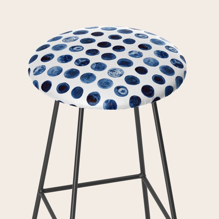 Blueberries | Watercolour Pattern Stool Gallery Image 2