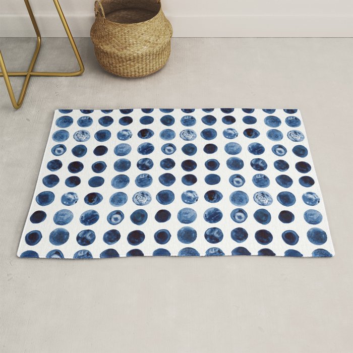Blueberries | Watercolour Pattern Rug Gallery Image 1