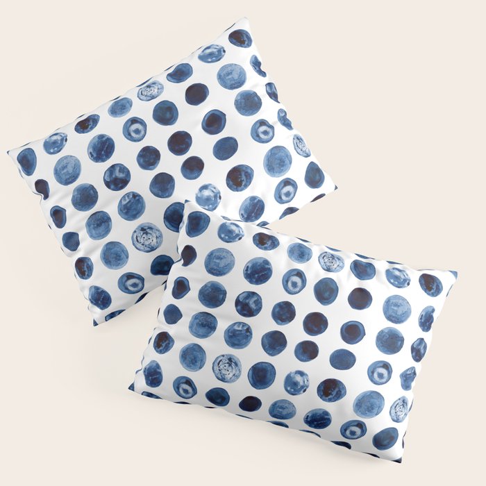 Blueberries | Watercolour Pattern Pillow Sham Gallery Image 3
