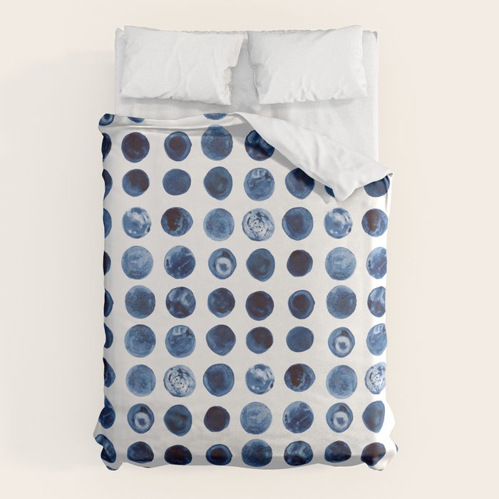 Blueberries | Watercolour Pattern Duvet Cover Gallery Image 1