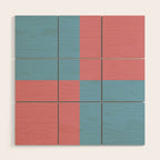 Cool Eclectic Revival Checks Wood Wall Art Gallery Image 1