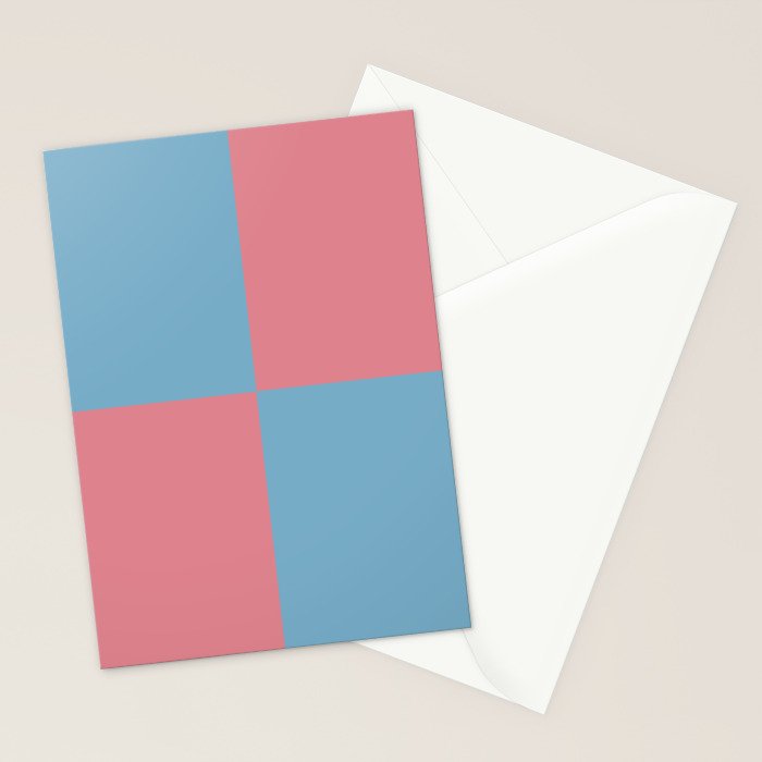 Cool Eclectic Revival Checks Stationery Card Gallery Image 2