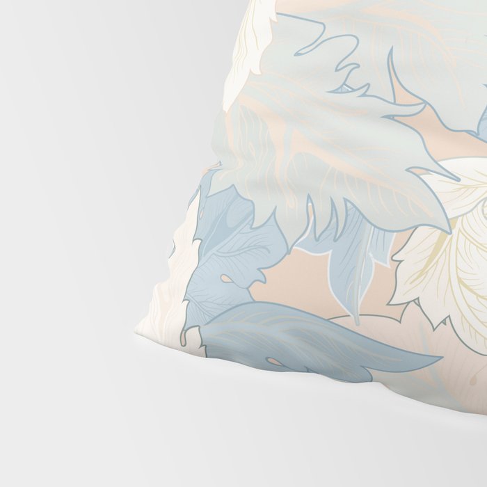 William Morris Pastel Acanthus Leaves Pillow Sham Gallery Image 4