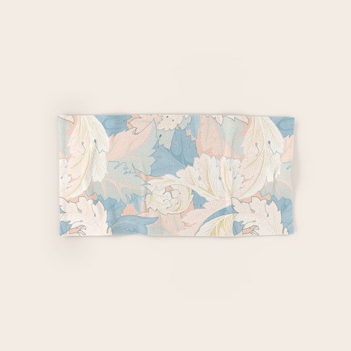 William Morris Pastel Acanthus Leaves Bath Towel Gallery Image 1