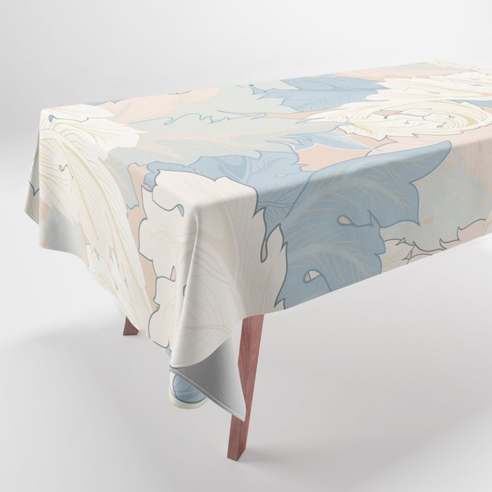 William Morris Pastel Acanthus Leaves Tablecloth Gallery Image 1