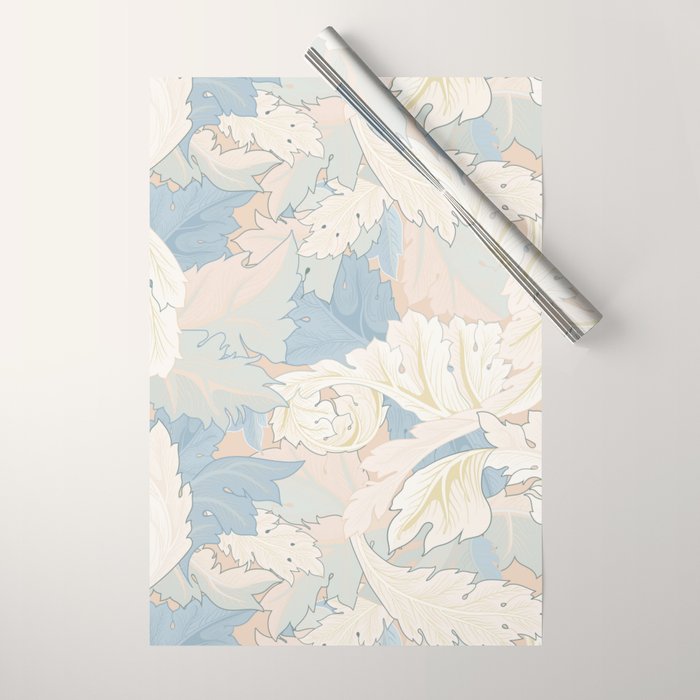 William Morris Pastel Acanthus Leaves Wrapping Paper Gallery Image 1
