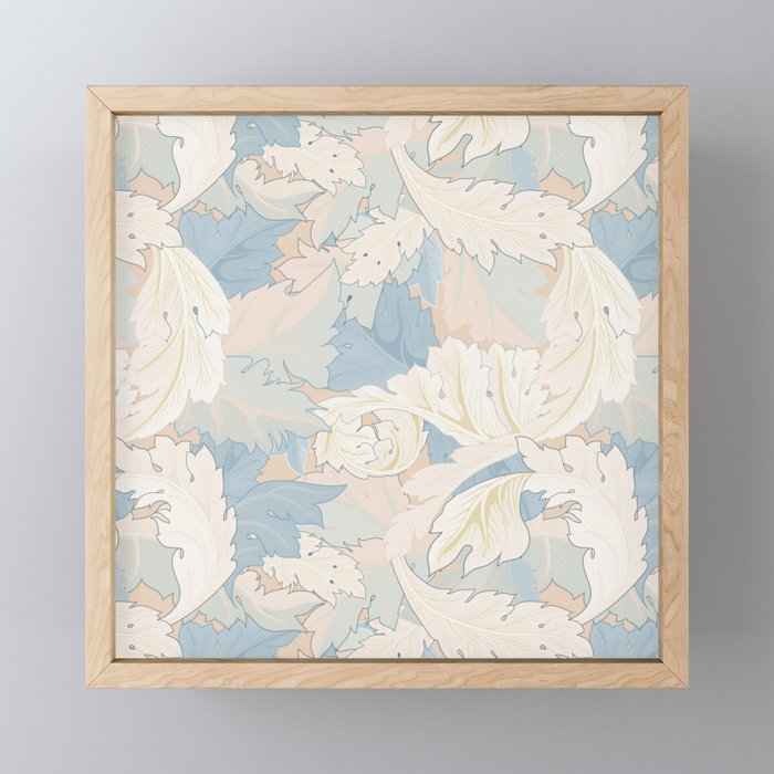 William Morris Pastel Acanthus Leaves Mini Art Print Gallery Image 1