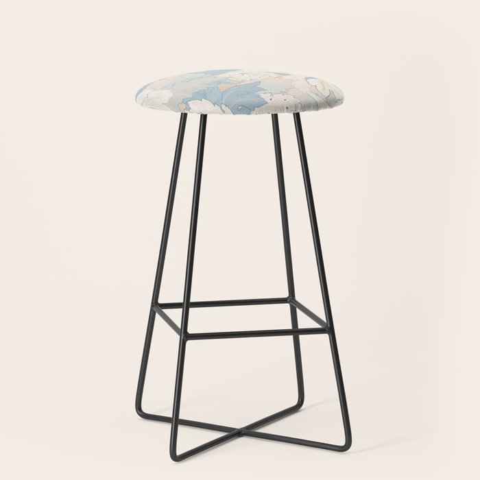 William Morris Pastel Acanthus Leaves Stool Gallery Image 1