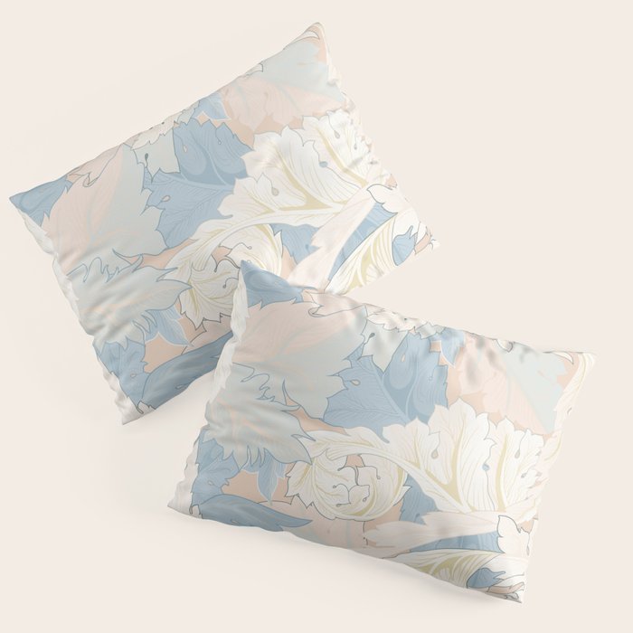 William Morris Pastel Acanthus Leaves Pillow Sham Gallery Image 1