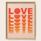 Abstraction_LOVE_SUNSET_Minimalism_001 Serving Tray Gallery Image 1