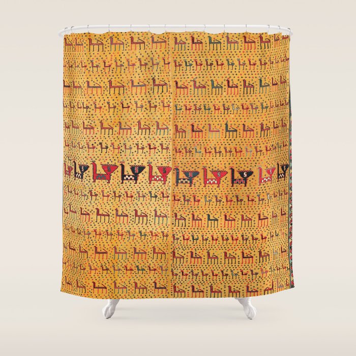 Shahsavan Moghan Southeast Caucasus Flatwoven Cover Print Shower Curtain Gallery Image 1