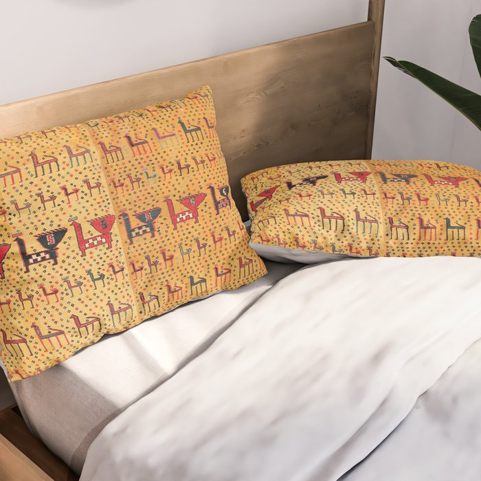 Shahsavan Moghan Southeast Caucasus Flatwoven Cover Print Pillow Sham Gallery Image 2