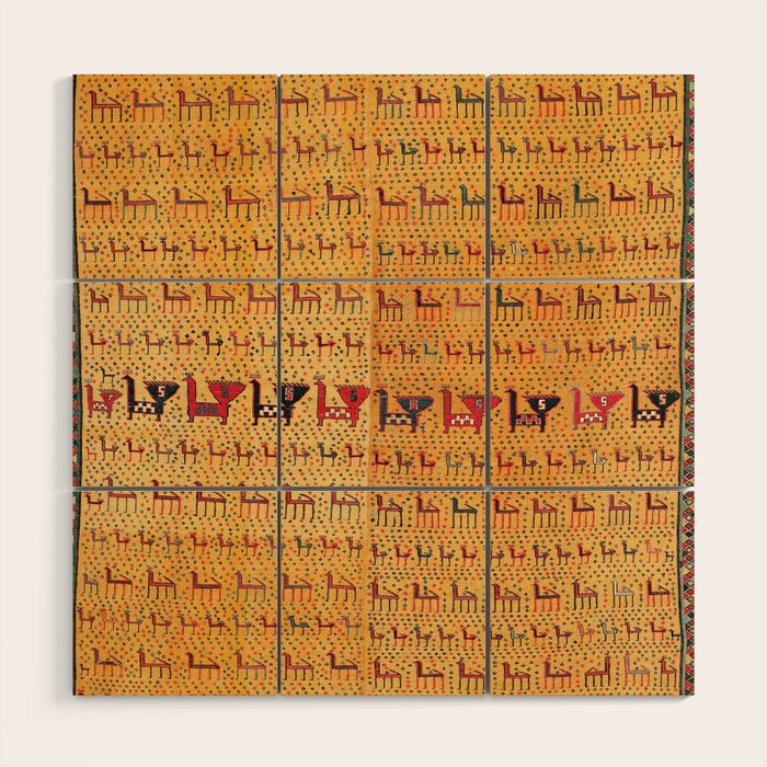 Shahsavan Moghan Southeast Caucasus Flatwoven Cover Print Wood Wall Art Gallery Image 1