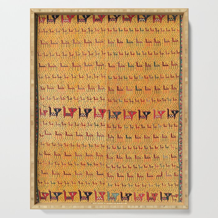 Shahsavan Moghan Southeast Caucasus Flatwoven Cover Print Serving Tray Gallery Image 1