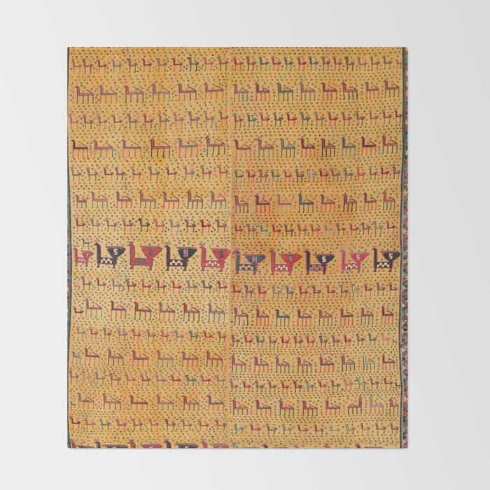 Shahsavan Moghan Southeast Caucasus Flatwoven Cover Print Throw Blanket Gallery Image 2