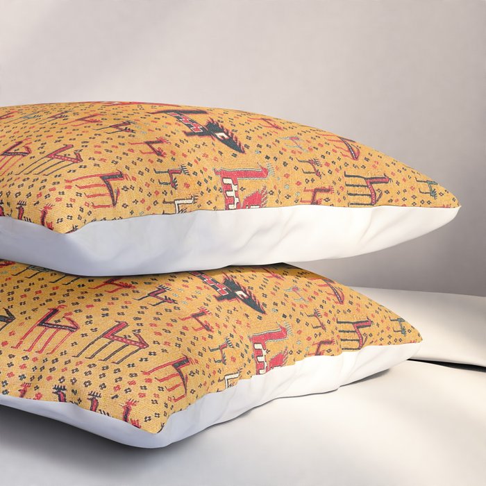 Shahsavan Moghan Southeast Caucasus Flatwoven Cover Print Pillow Sham Gallery Image 3