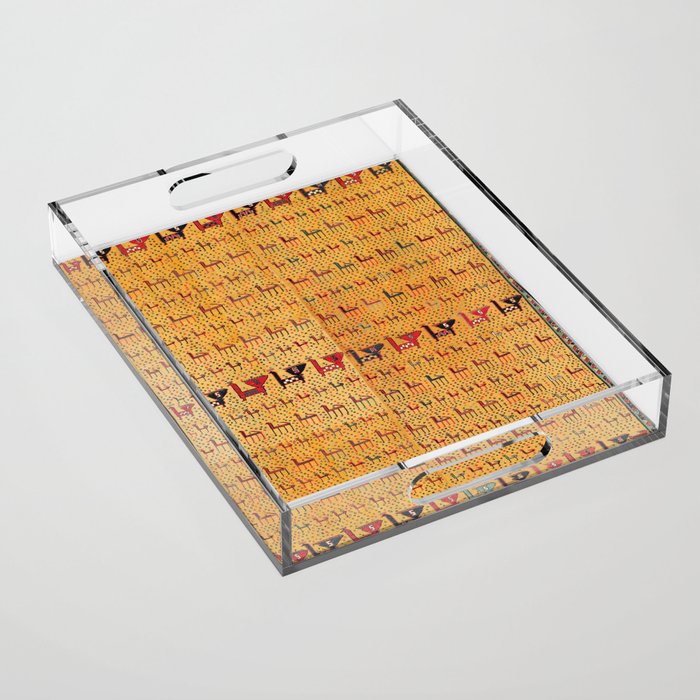 Shahsavan Moghan Southeast Caucasus Flatwoven Cover Print Acrylic Tray Gallery Image 1