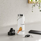 Cardinal Couple in Birch Trees Water Bottle Gallery Image 4