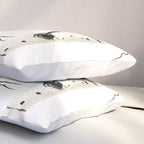 Cardinal Couple in Birch Trees Pillow Sham Gallery Image 3