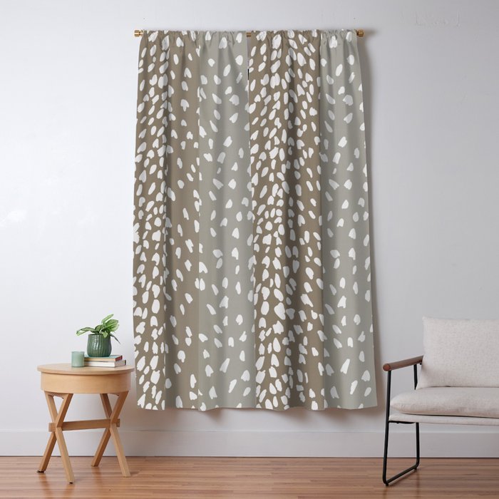 Antelope Fawn Print Window Curtain Gallery Image 1