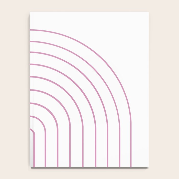 Minimal Arch XXVI White and Pink Modern Geometric Lines Notebook Gallery Image 4