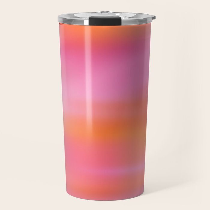Pink and. Orange gradient colours inspiration Travel Mug Gallery Image 1