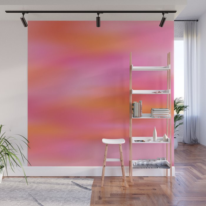 Pink and. Orange gradient colours inspiration Wall Mural Gallery Image 1