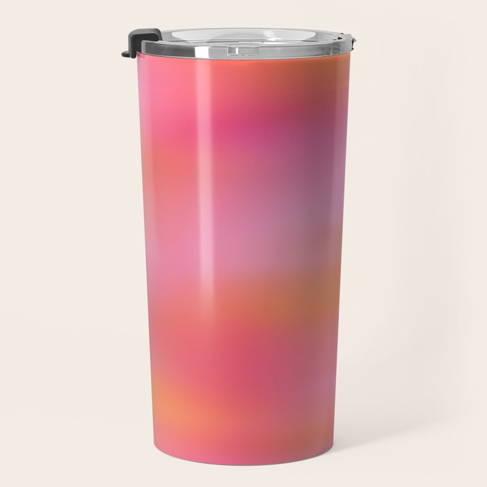 Pink and. Orange gradient colours inspiration Travel Mug Gallery Image 3