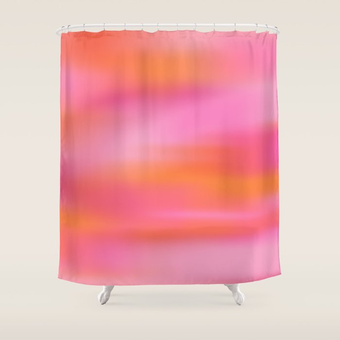 Pink and. Orange gradient colours inspiration Shower Curtain Gallery Image 1