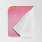 Pink and. Orange gradient colours inspiration Throw Blanket Gallery Image 3