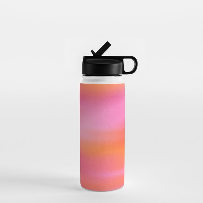 Pink and. Orange gradient colours inspiration Water Bottle Gallery Image 1