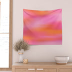 Pink and. Orange gradient colours inspiration Wall Tapestry Gallery Image 2