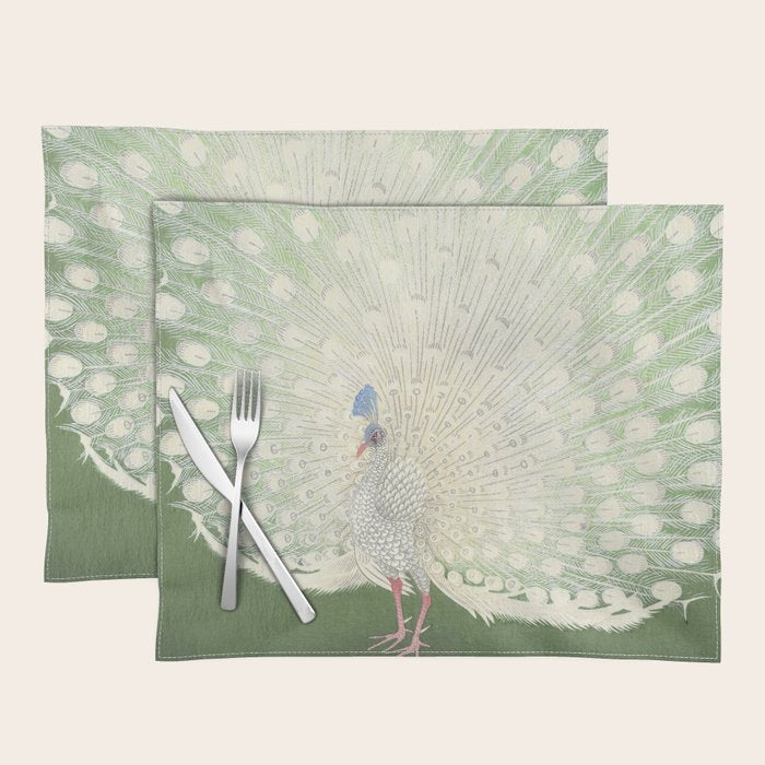 Peacock, Ohara Koson - Japanese Woodcut Placemat Gallery Image 1