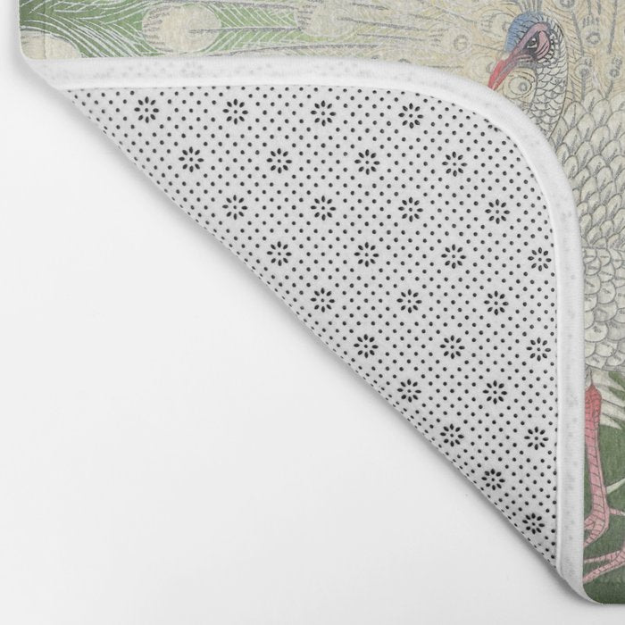 Peacock, Ohara Koson - Japanese Woodcut Bath Mat Gallery Image 2