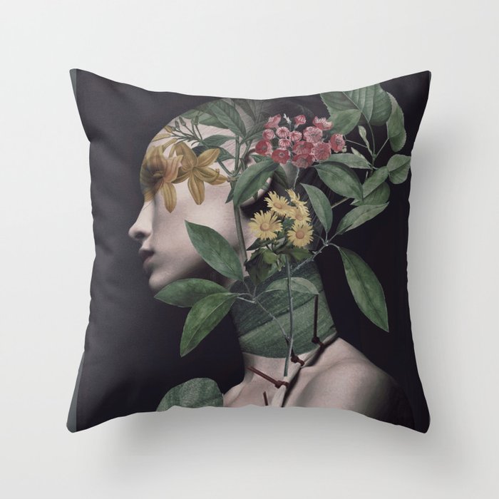 Lady Portrait Throw Pillow Gallery Image 6