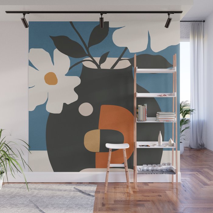 Geometric Blossom 4 Wall Mural Gallery Image 1