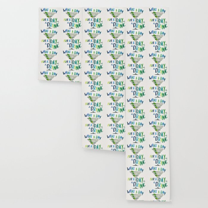 What a Day for a Day Drink - Blue & Green Palette Wallpaper Gallery Image 3