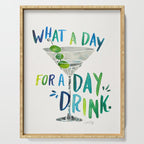 What a Day for a Day Drink - Blue & Green Palette Serving Tray Gallery Image 1