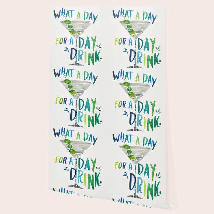 What a Day for a Day Drink - Blue & Green Palette Wallpaper Gallery Image 2