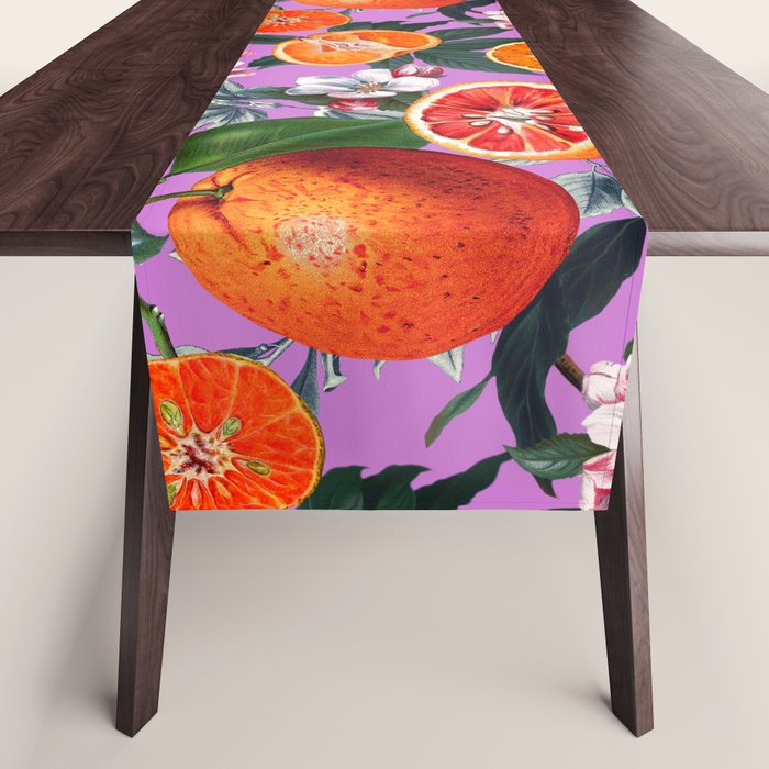 Vintage Fruit Pattern X Table Runner Gallery Image 1