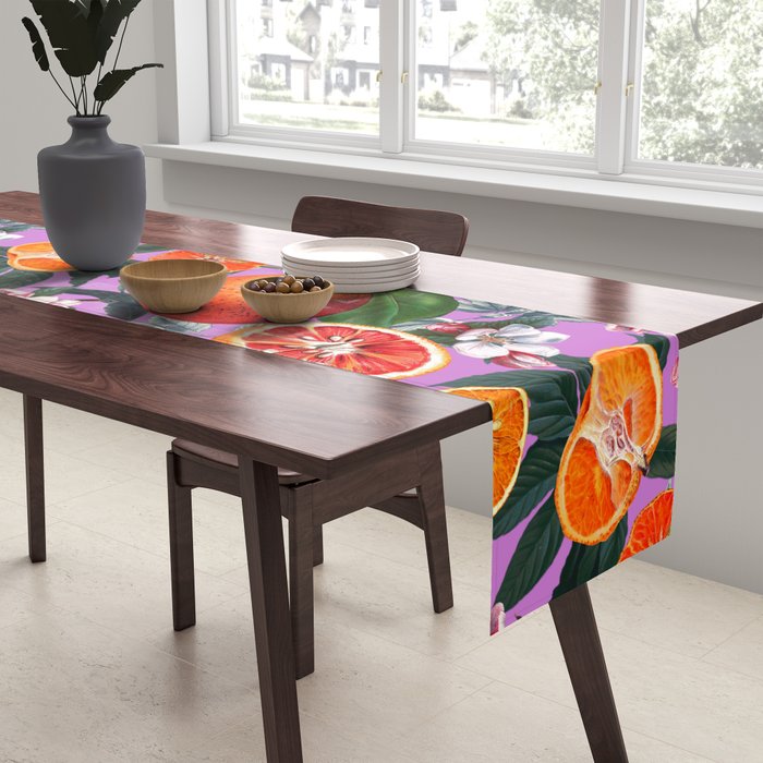 Vintage Fruit Pattern X Table Runner Gallery Image 2