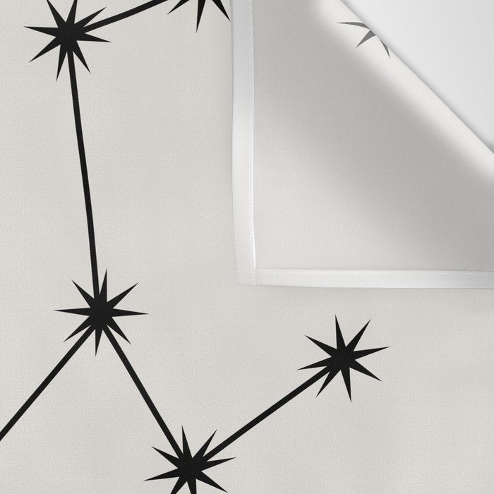 Taurus Zodiac Star Constellation Line Art White Wall Tapestry Gallery Image 3