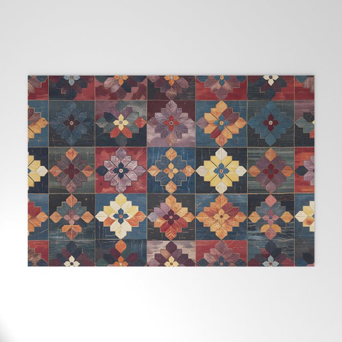 Amethyst Trail Patchwork Welcome Mat Gallery Image 1