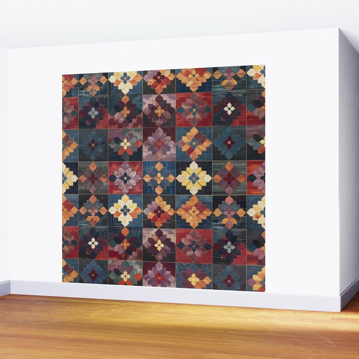 Amethyst Trail Patchwork Wall Mural Gallery Image 2